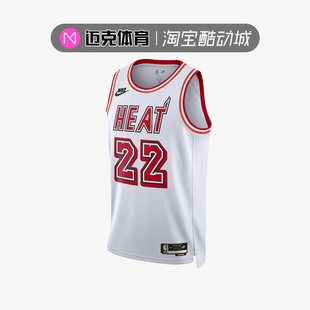 Nike耐克 迈阿密热火队城市版 22/23赛季 篮球球衣 DO9449-100