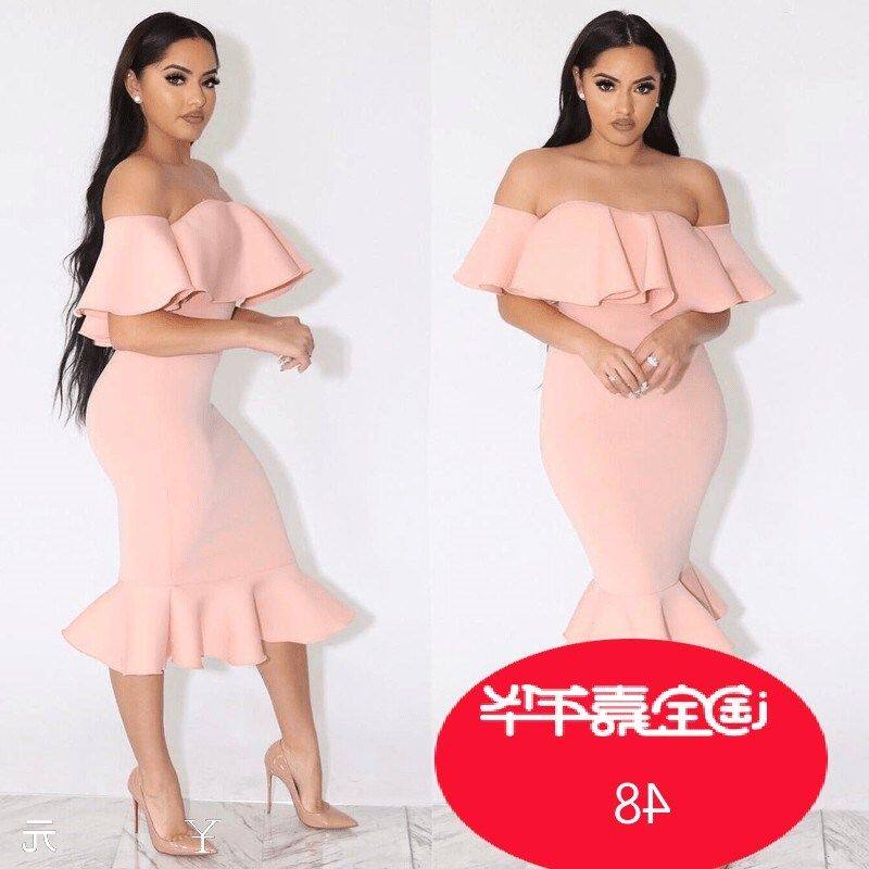 一字领粉色聚会晚礼服The new 2017 sexy pink PROM dress party|ruв категории Женская одежда, платье - от Buy2taobao.com для оказания профессиональной услуги покупки агента Taobao