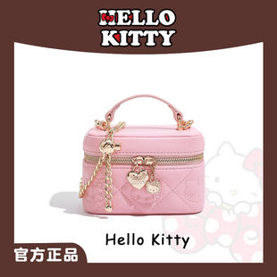【官方授权】HelloKitty凯蒂猫正版联名包包女斜挎菱格链条盒子包