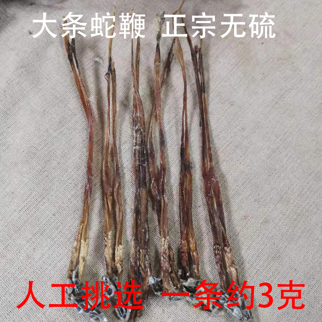 正品蛇鞭10条单条约3克双鞭整条眼镜蛇五步蛇乌蛇泡酒原料可打粉