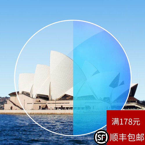 两用二合一变色炫彩高清平光镜片
