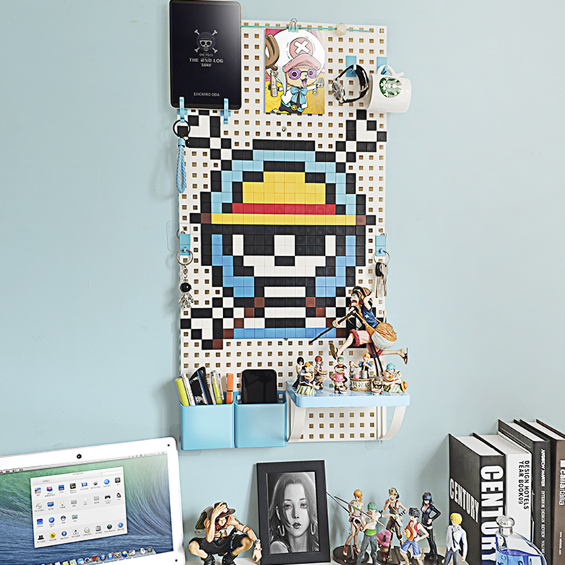 洞洞板墙上免打孔置物架收纳搁板书房北欧个性创意动漫装饰架格置|ruв категории жилой мебели, рама тип, полка/стойка - от Buy2taobao.com для оказания профессиональной услуги покупки агента Taobao