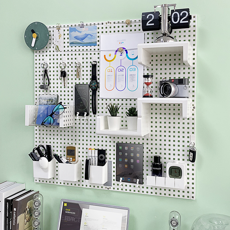 免打孔墙上置物架洞洞板