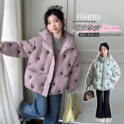 女童棉服2025新款今年流行爆款超好看羽绒棉衣女孩洋气时髦冬装潮