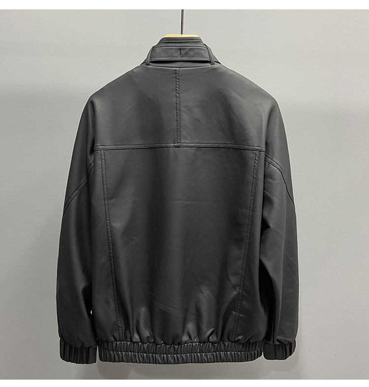 青春外穿立领长袖流行休闲皮夹克皮衣py02P145,男装夹克,电商B285