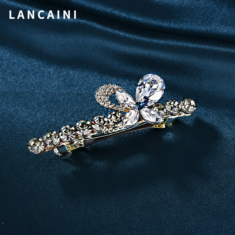 施华水晶发夹头饰夹子女后脑勺半扎发韩国新款高端送妈妈顶夹发卡