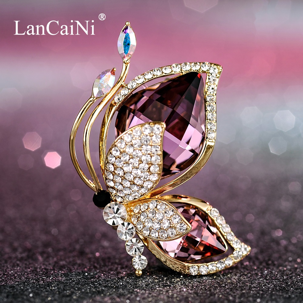 奥地利施华水晶胸针女胸花毛衣配饰高档奢华大气西装大衣别针饰品