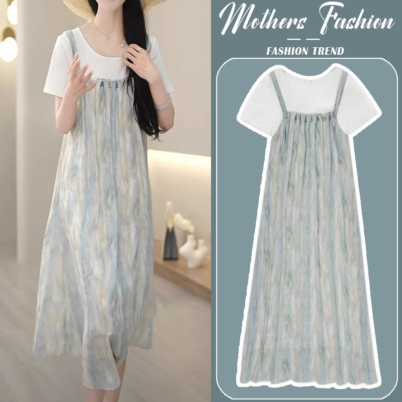 孕妇连衣裙夏季宽松一件穿到生