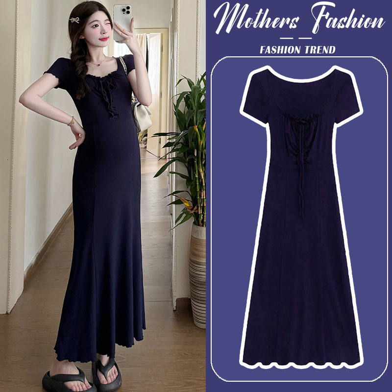 孕妇连衣裙夏季显瘦一件穿到生
