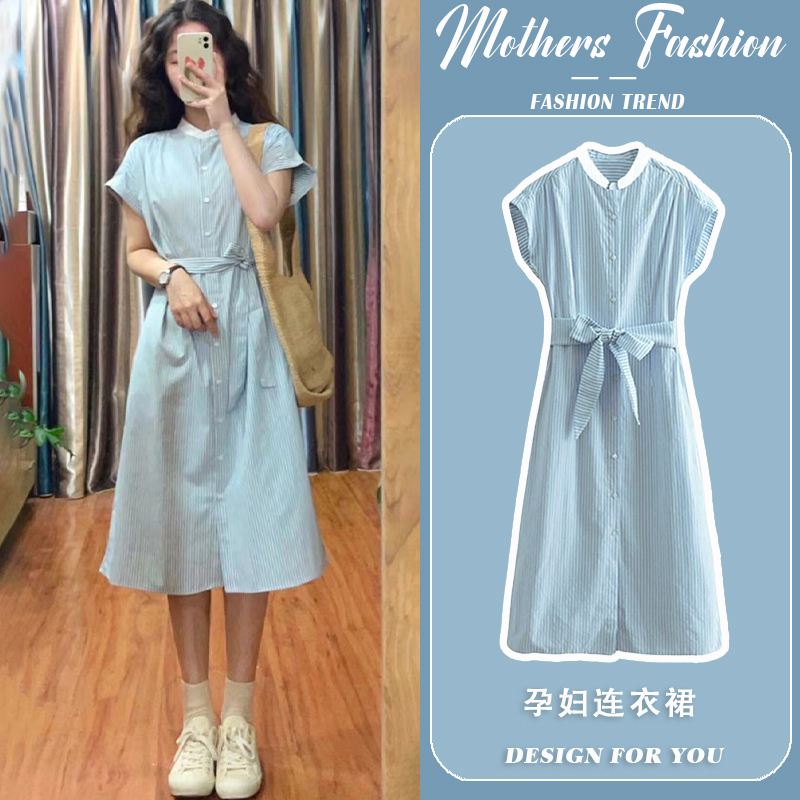 孕妇连衣裙2024新款一件穿到生