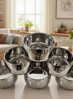 米斯Mies316不锈钢高端双层碗12cm/13cm