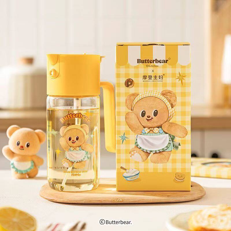 【摩登主妇&黄油小熊】喷倒两用油壶厨房家用不挂油调料瓶罐油瓶