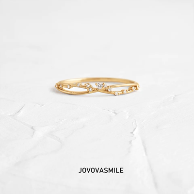 双戒环搭配钻石戒环戒指女戒