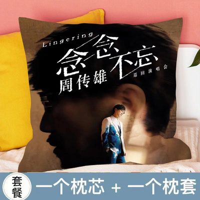新款周传雄念念不忘演唱会周边应援物生日礼物公仔玩偶女抱枕双面