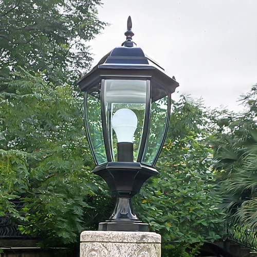 3年保质压铸铝柱头灯送15瓦球泡