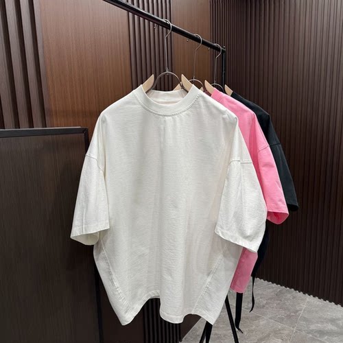 特大码300斤短袖T恤女廓形小众设计感夏季宽松休闲半袖高级感上衣