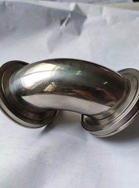 定制不锈钢304 ISO100高真空弯头 工业管道转 对接头63二通90度°