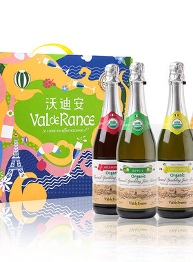 沃迪安/VAL DE RANCE无醇苹果 混合口味起泡酒750ml*4支 法国