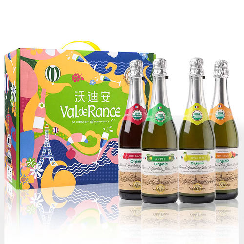 沃迪安/VAL DE RANCE无醇苹果 混合口味起泡酒750ml*4支 法国