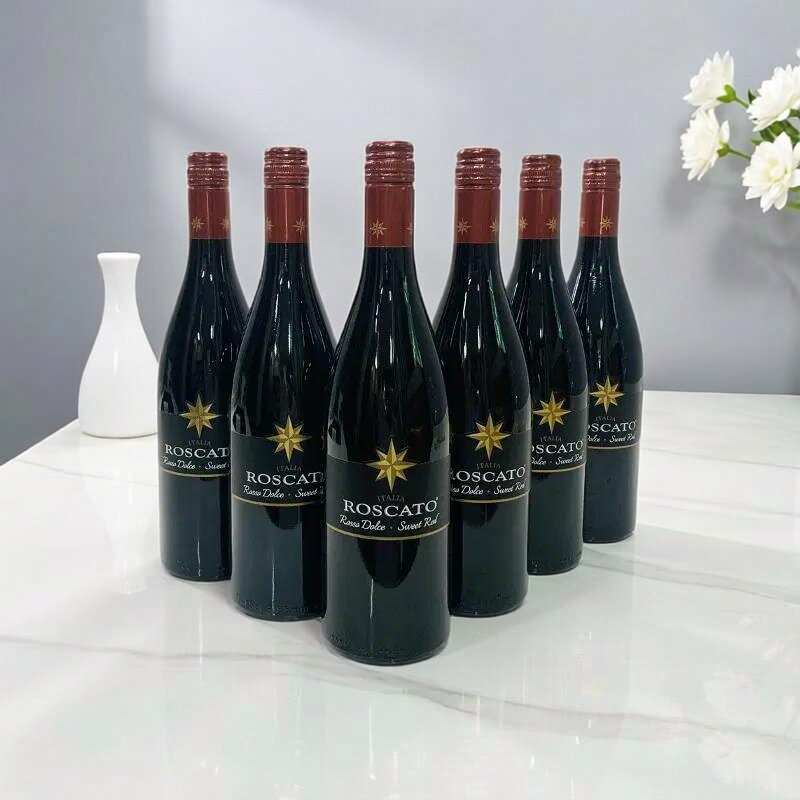 整箱 意大利柯威洛斯卡托甜红低泡葡萄酒750ml*6支 进口 低醇微醺