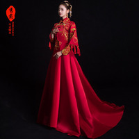 秀禾服新娘2020新款中式婚纱礼服结婚嫁衣敬酒服孕妇遮肚子禾服女