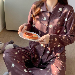 情侣款秋冬季德绒睡衣男女士可爱卡通加绒保暖磨毛家居服韩版ins