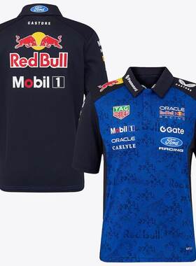 2026款MOTO夏季红牛车队F1赛车服短袖翻领POLO衫男女速干赛车T恤