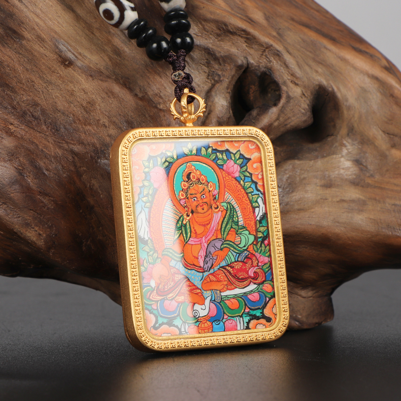 纯手绘唐卡吊坠不掉色嘎乌盒