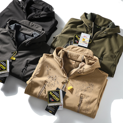 男秋冬加绒防风防水冲锋衣外套