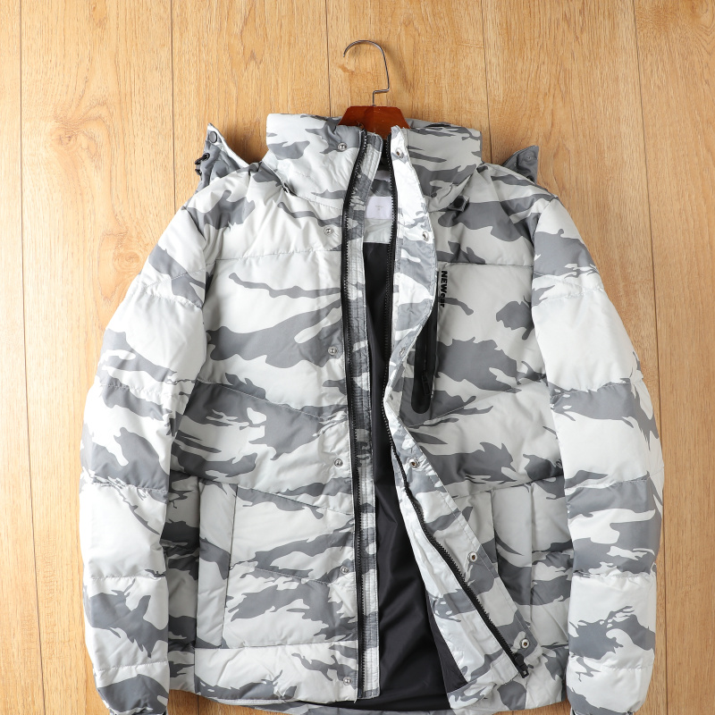 情侣高端保暖迷彩羽绒服外套