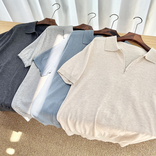 亲肤抗菌翻领针织短袖 新品 男士 Polo衫 夏季 精纺羊毛轻奢品质 美式