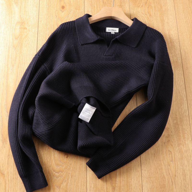 85棉+15羊绒！外贸单男装新品百搭休闲翻领纯色针织衫毛衣打底衫,男装,针织衫/毛衣,淘宝优惠券,粉丝福利购,淘宝优惠卷