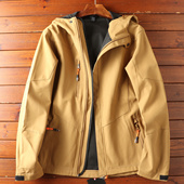 北欧高端品质巨牛 秋冬男士 户外休闲防风雨连帽冲锋衣夹克外套潮