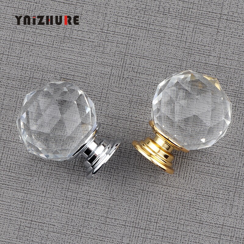水晶拉手现代简约欧式单孔橱柜抽屉衣柜门家具小拉手把手