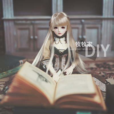 sd兵人少女玩偶假发手改毛