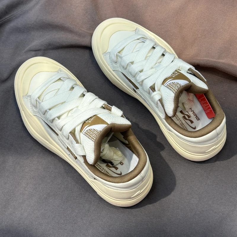 李宁板鞋男女款2024秋季新款惟吾S70经典潮流百搭软弹厚底运动鞋