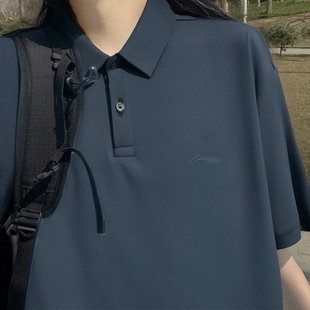 李宁运动短袖男款2025夏季新款冰感宽松吸湿排汗POLO衫T恤APLV037