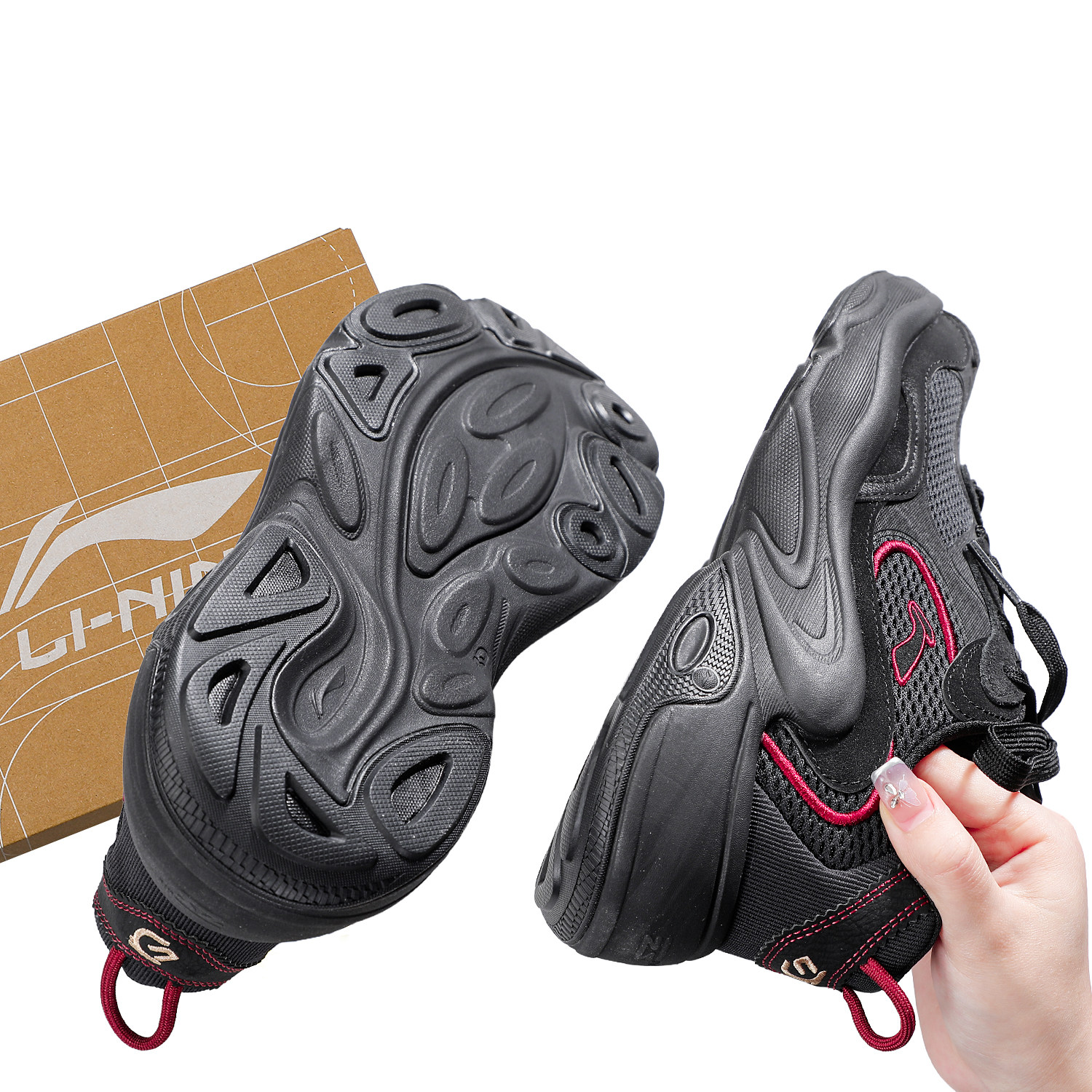 李宁运动鞋男款2026春季新款男士跑步黑色专业休闲鞋透气软底男鞋