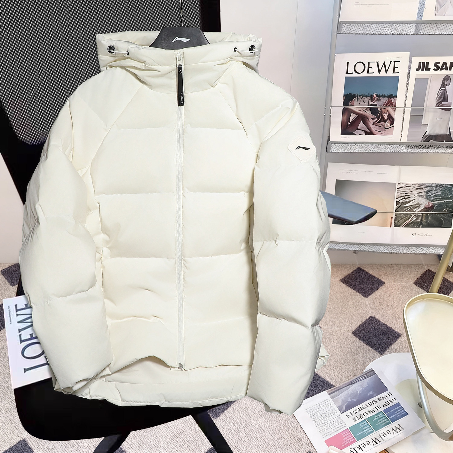 李宁保暖防泼水鸭绒短羽绒服女2025冬季新款运动厚款防风连帽外套,运动服/休闲服装,运动羽绒服,淘宝优惠券,粉丝福利购,淘宝优惠卷