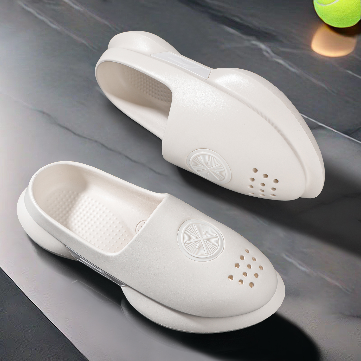 李宁拖鞋男款2025夏季新款韦德防臭软底防滑篮球场下凉拖ABTU003