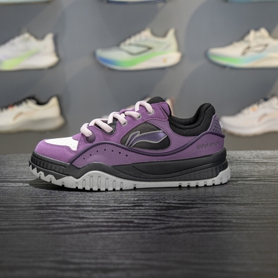 李宁布欧舒适软弹经典休闲鞋男款2025冬季新款软底百搭耐磨运动鞋