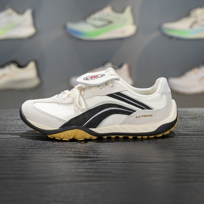 李宁心流减震回弹经典休闲鞋男女款2025冬季新款软底运动鞋德训鞋