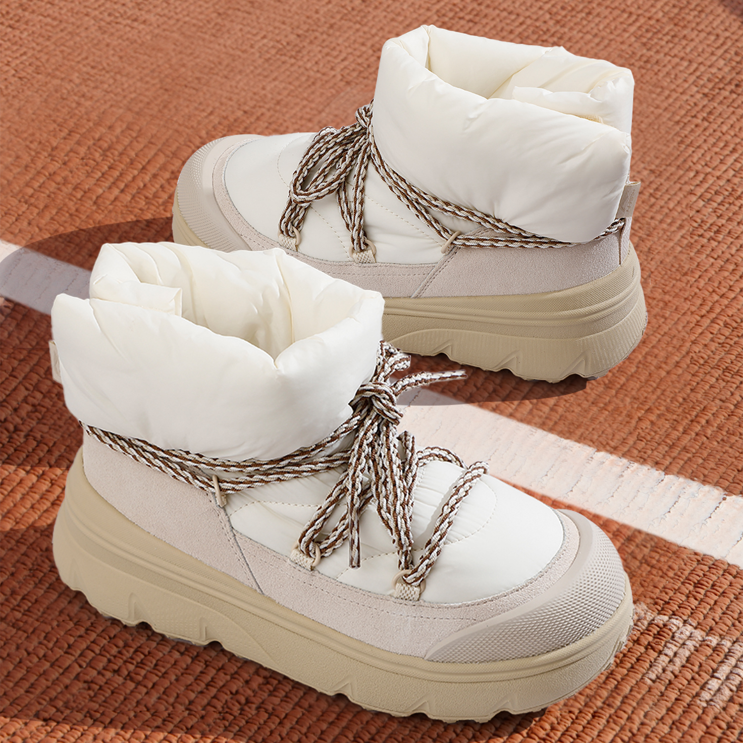 李宁蜜糖BOOT休闲鞋棉鞋女款2025冬季新款保暖防风舒适软底运动鞋