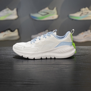 李宁跑步系列轻岚女子休闲慢跑鞋女款2025冬季新款轻便网面运动鞋
