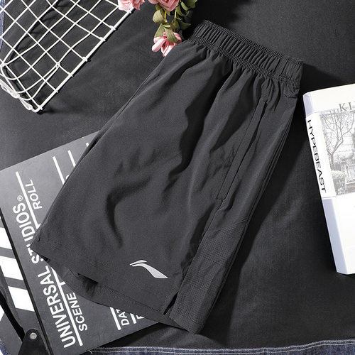 李宁短裤2024夏季肖战同款男士五分裤速干裤凉爽运动短裤AKST273