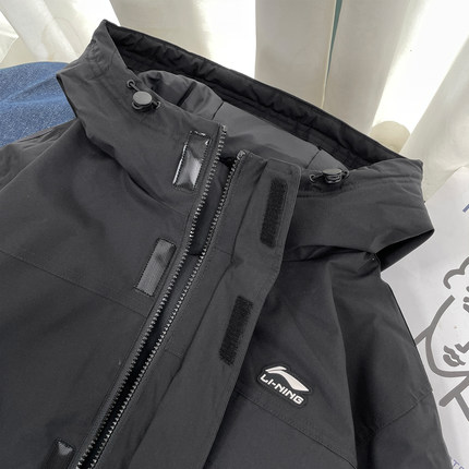 李宁羽绒服男款2024冬季新款保暖加厚防泼鸭绒80%羽绒夹克AYMU363