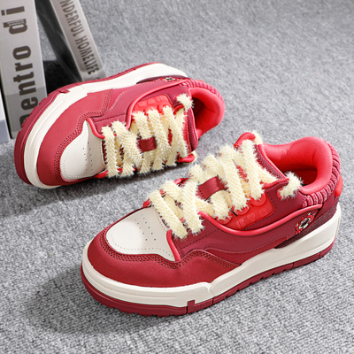 李宁舒适软弹经典休闲鞋女款2025冬季新款001 BTC MEGA运动鞋板鞋