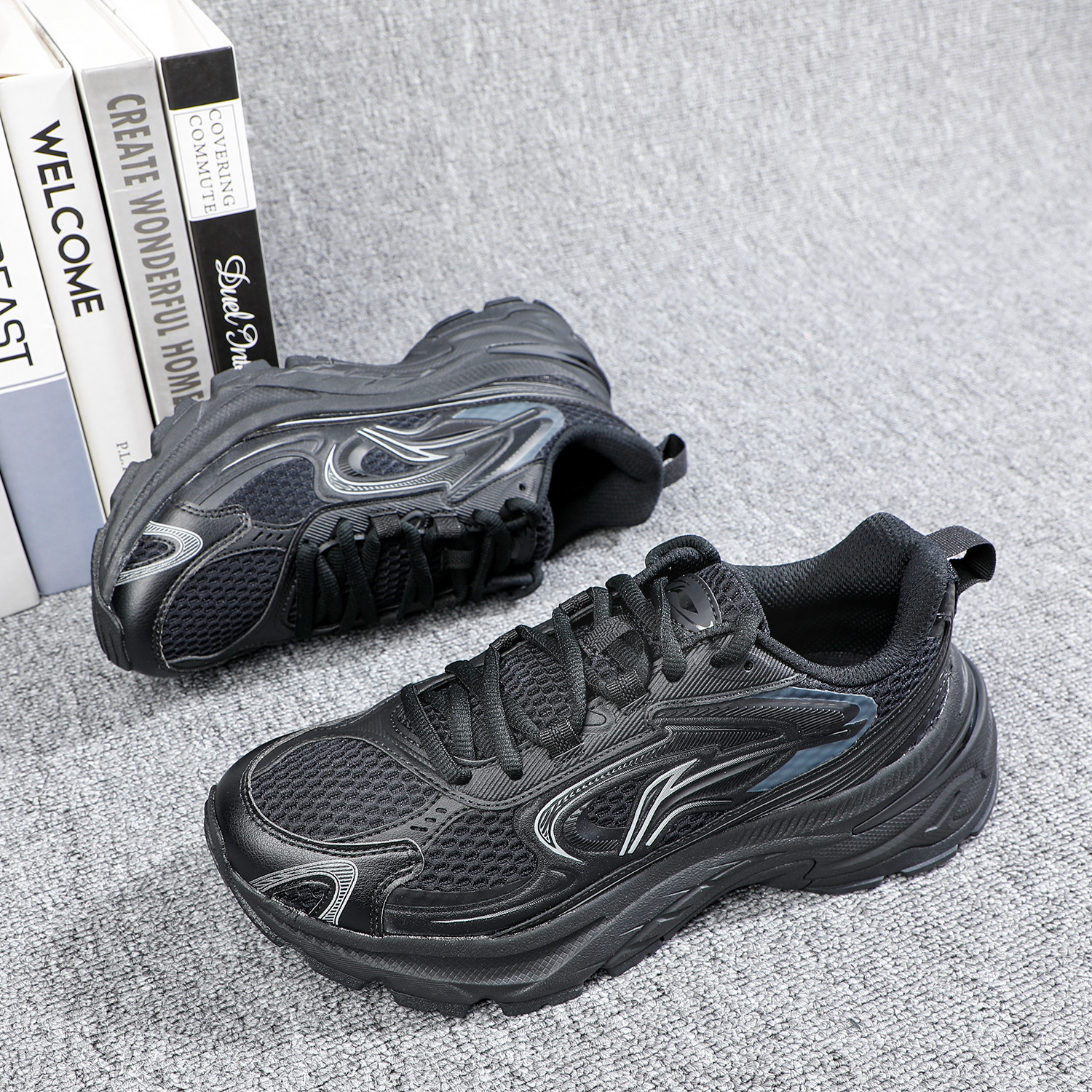 李宁风行运动鞋男鞋2026春季新款男士潮流休闲鞋厚底复古老爹鞋子