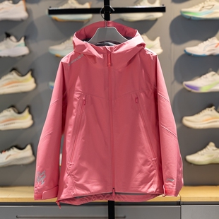李宁外套女款2026春季新款女士保暖跑步软壳休闲防风连帽开衫风衣