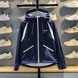 李宁外套女款2026春季新款女士加绒休闲防风运动跑步夹克连帽风衣